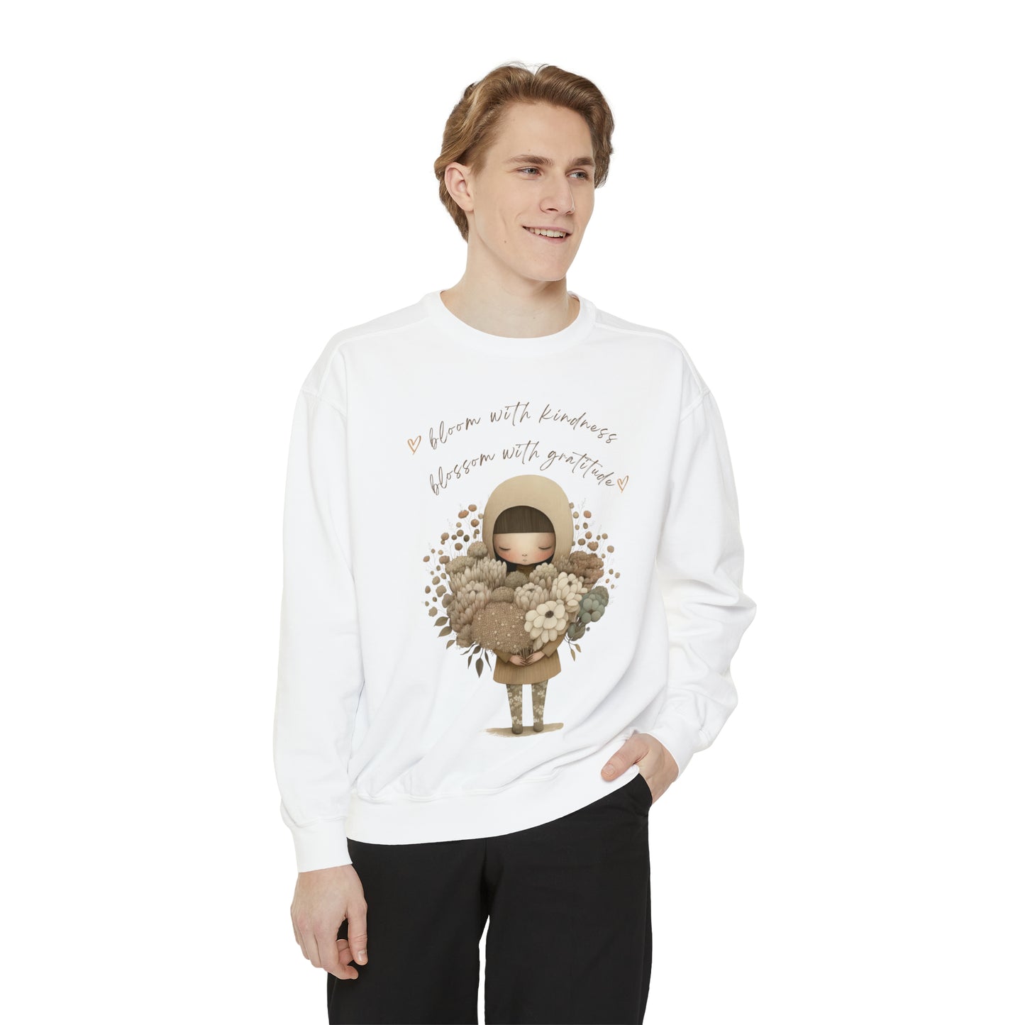 Kindness & Gratitude - Unisex Garment-Dyed Sweatshirt