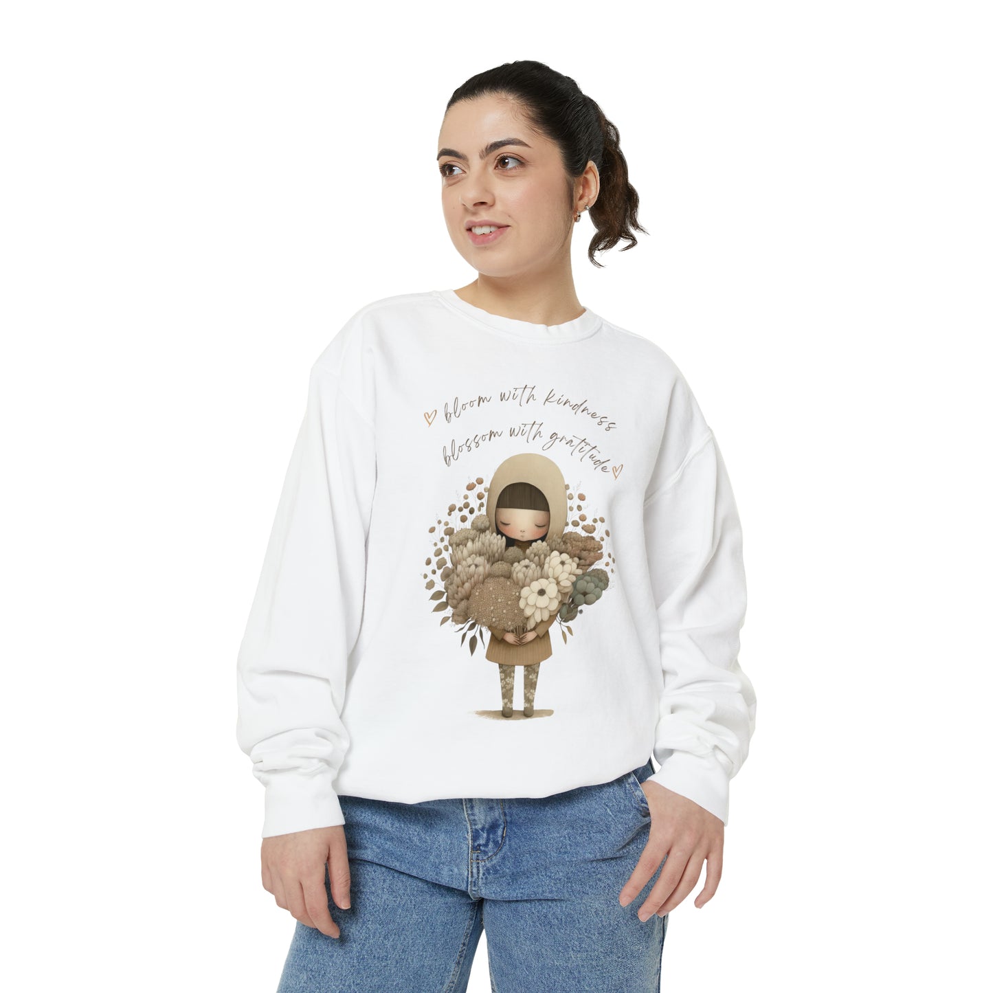 Kindness & Gratitude - Unisex Garment-Dyed Sweatshirt
