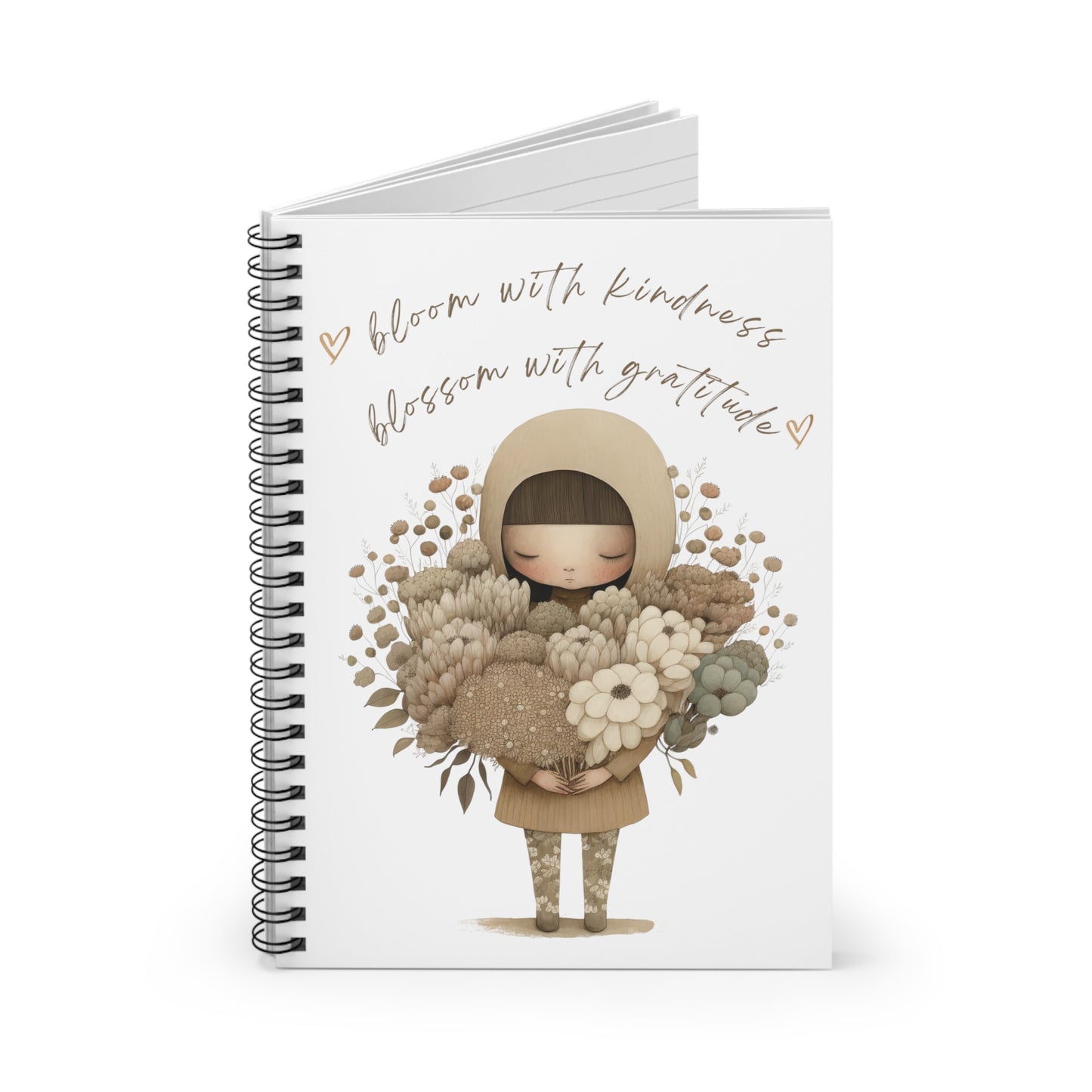 Kindness & Gratitude - Spiral Notebook