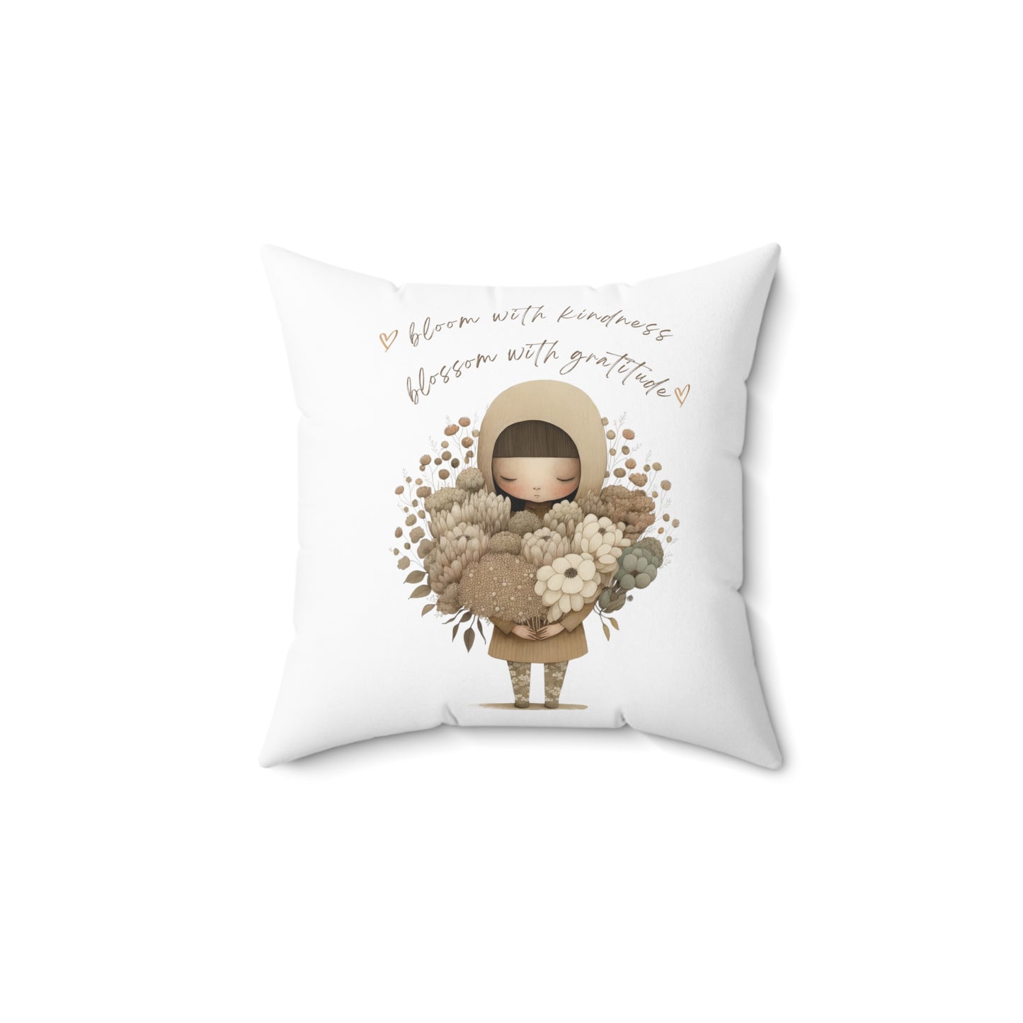 Kindness & Gratitude - Spun Polyester Square Pillow